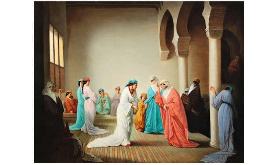Henriette Browne  Visite interieur Harem Constantinople 1860 orientalimse